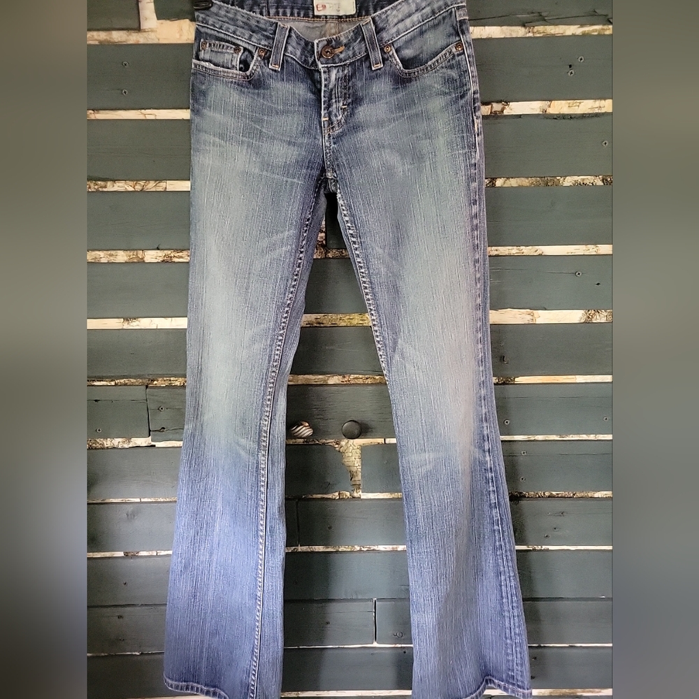 Y2K BKE Women's Jeans 27x33 Flare Tall Dark Wash Vintage Low Rise Nice Pair.